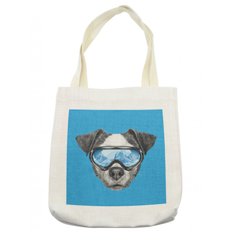 Skiing Cool Doggie Tote Bag