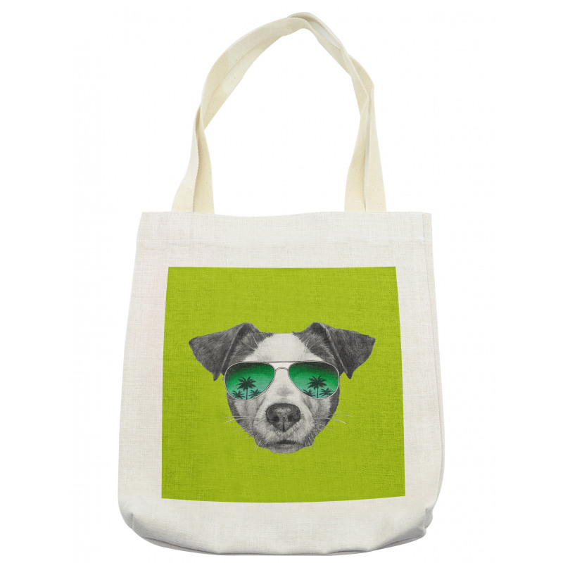 Dog with Glasses Tree Tote Bag