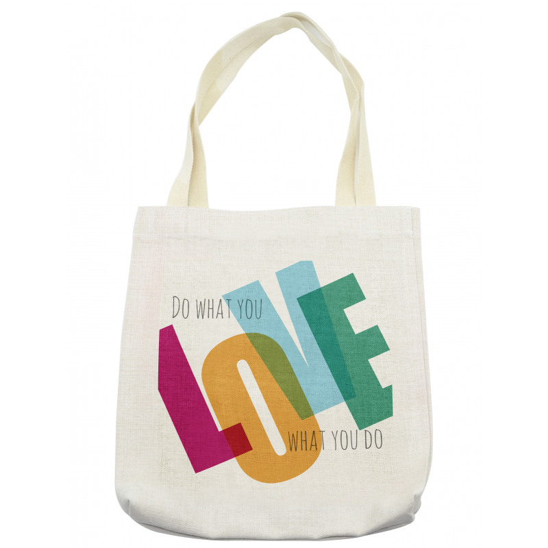 Vintage Colorful Letter Art Tote Bag