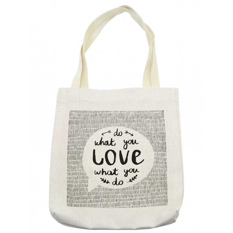 Message with Stripes Leaves Tote Bag