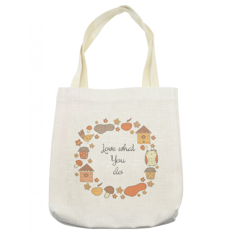 Warm Autumn Tones Cartoon Tote Bag