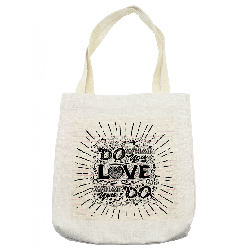 Hand-lettering and Swirls Tote Bag