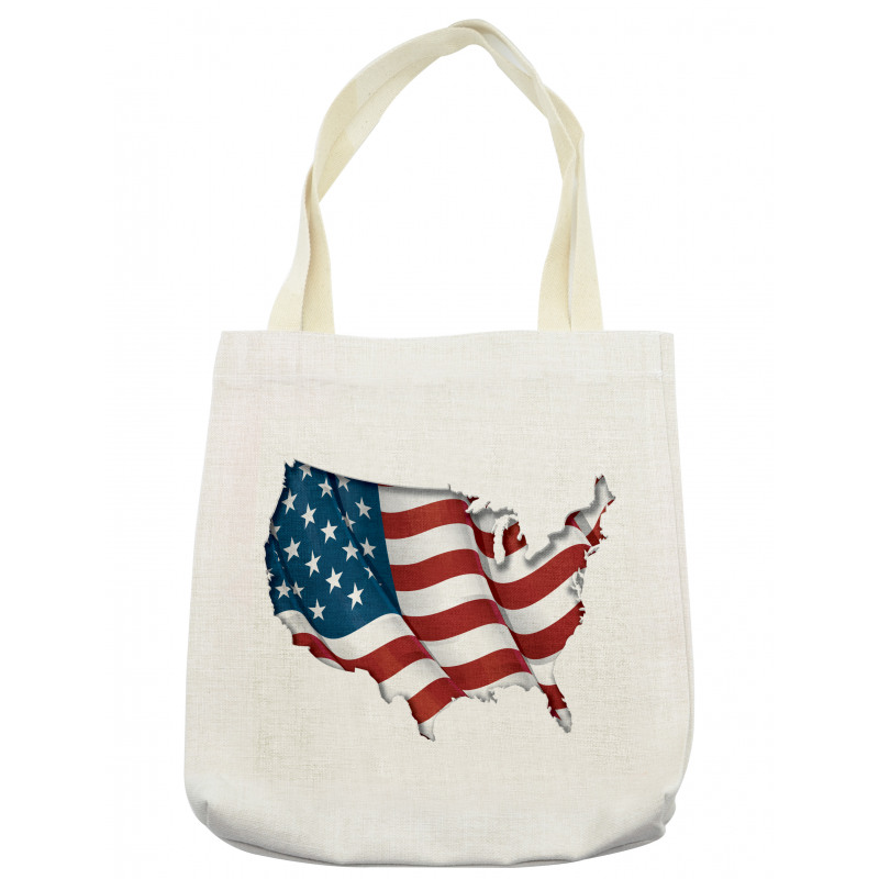 Patriotic Waving USA Flag Tote Bag