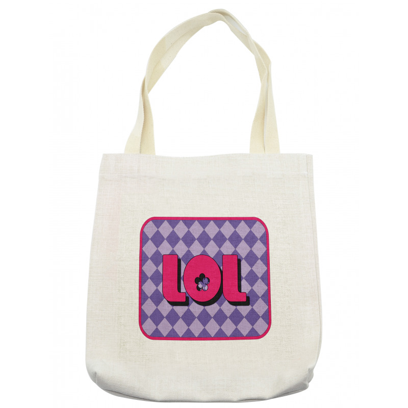 Laugh out Loud Checkered Tote Bag