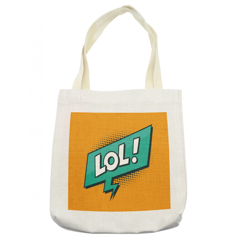 Retro Text with Speech Bubble Tote Bag