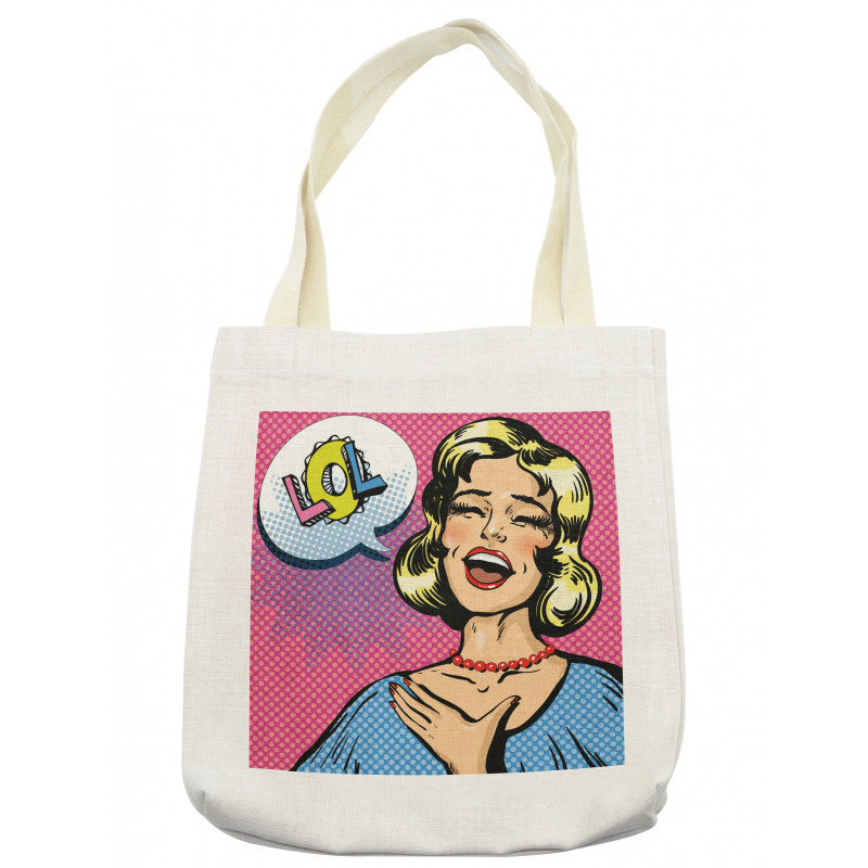 Laughing Woman with Closed Eyes Tote Bag