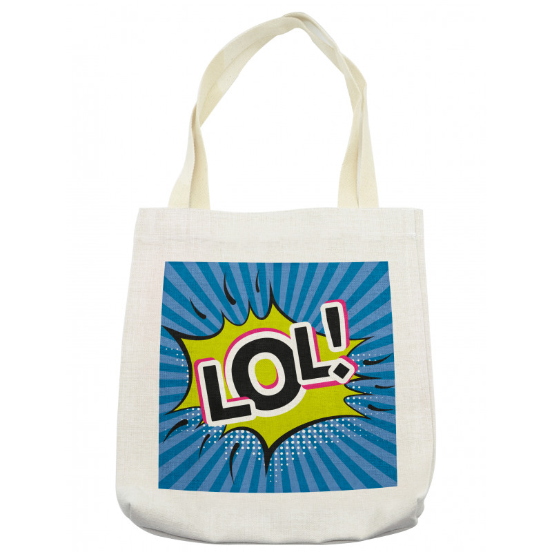 Speech Bubble Halftone Stripes Tote Bag