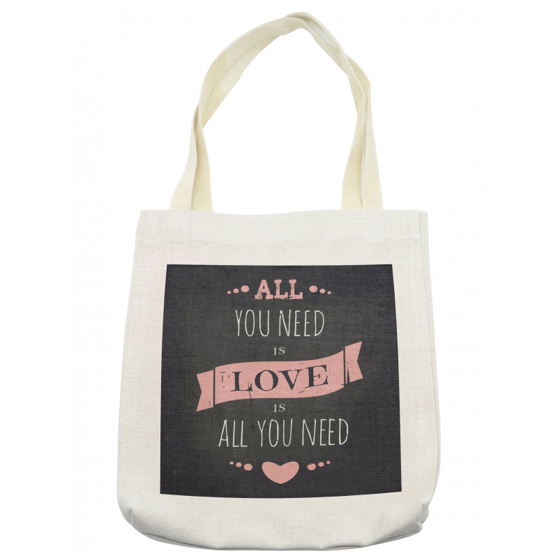 Drawn Letters Chalkboard Tote Bag