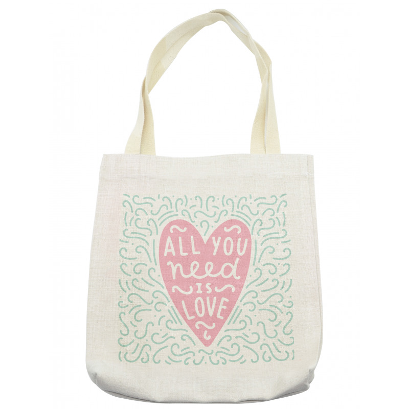 Pink Heart Shapes Doodles Tote Bag