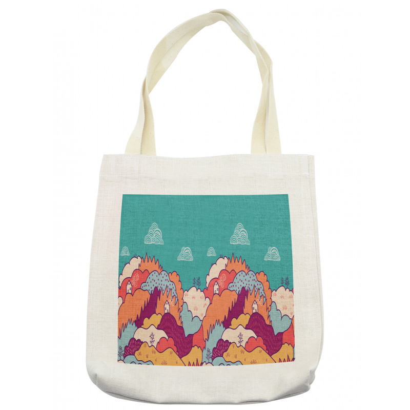 Fall Landscape Swirling Clouds Tote Bag