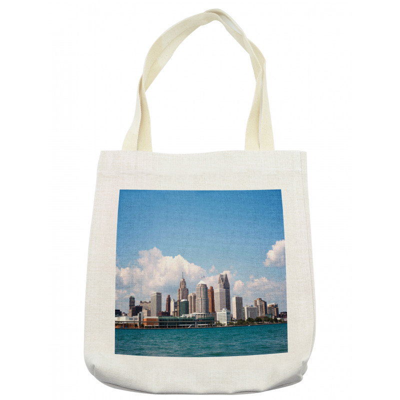 Downtown Detroit Skyline Tote Bag