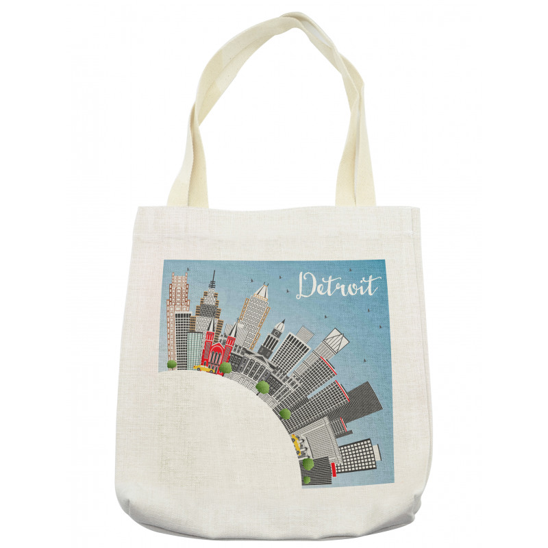 Detroit USA Skyline Art Tote Bag