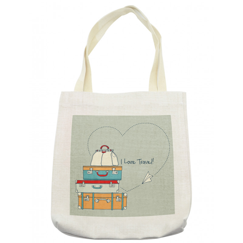 Flying Paper Plane Words Tote Bag