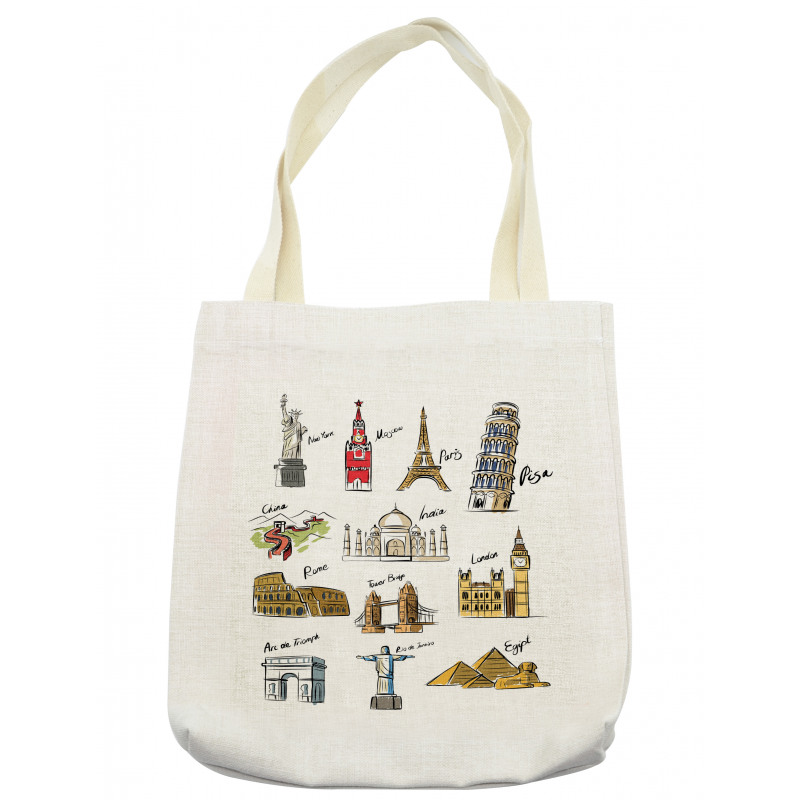 Famous Landmarks Tourism Tote Bag