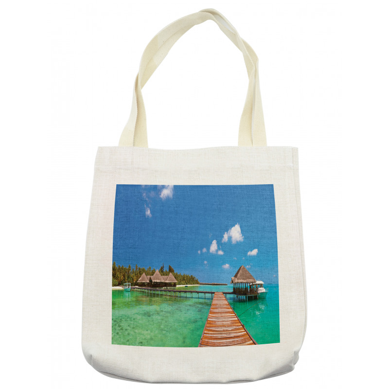 Maldives Island Jetty Tote Bag