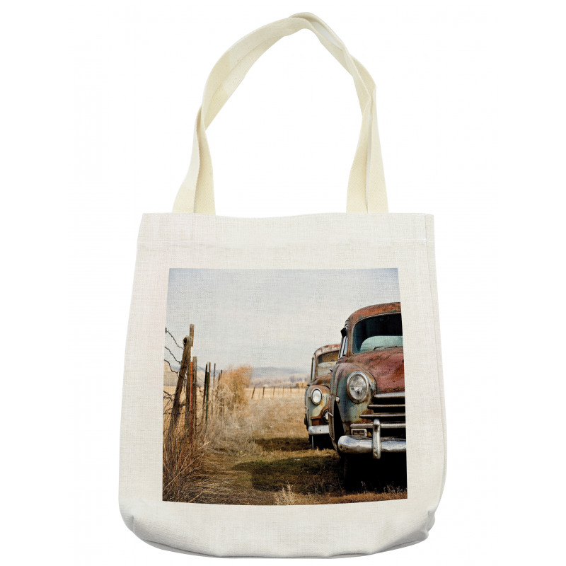 Rusty Trucks Rural View Tote Bag