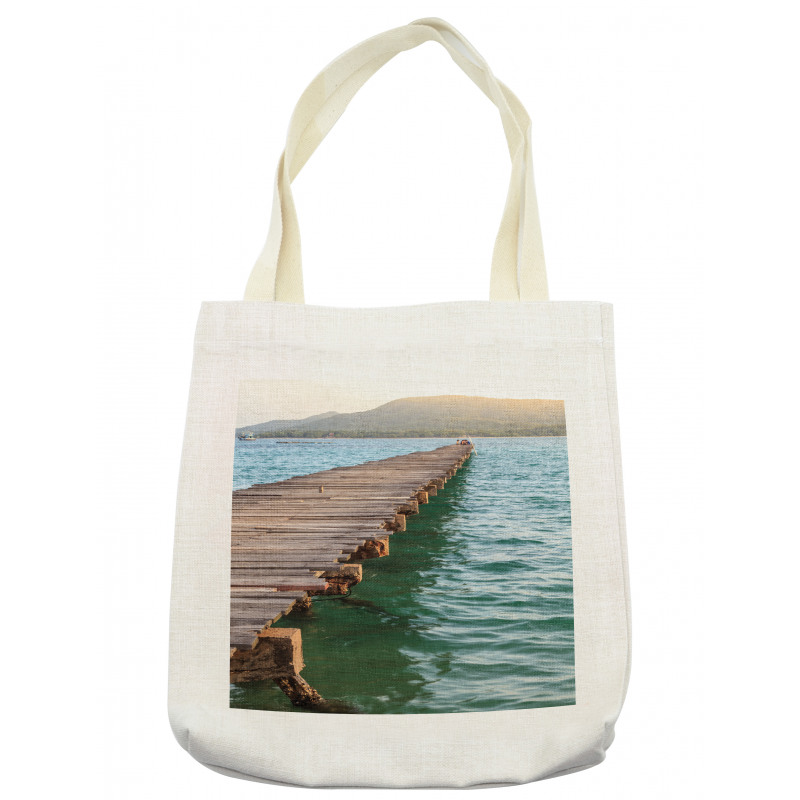 Wood Bridge Pier Sea Tote Bag