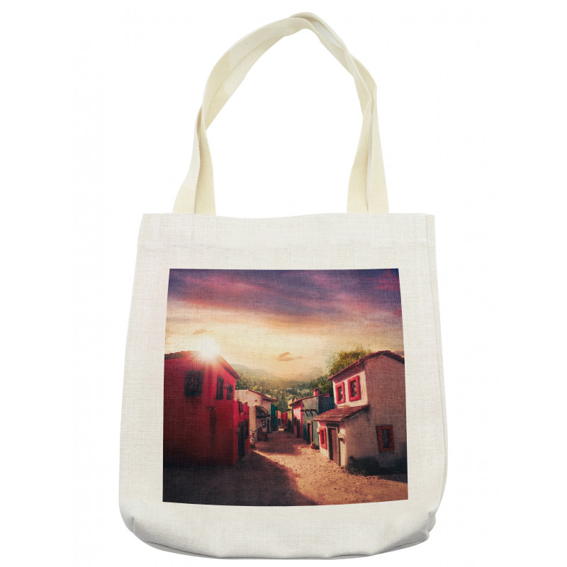 Mexican Town Sunset Tote Bag