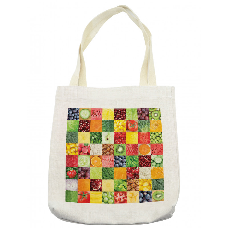 Healthy Fresh Food Squares Tote Bag