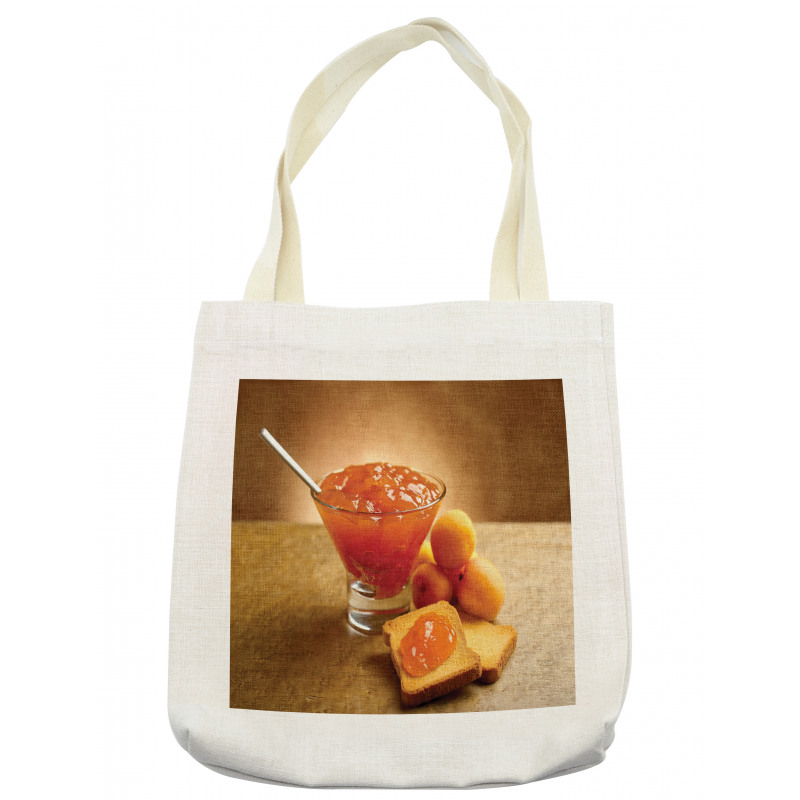 Juicy Apricot Jam and Bread Tote Bag