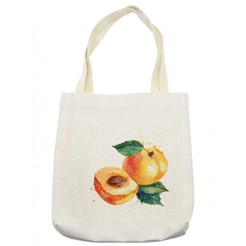 Watercolor Half Apricot Tote Bag