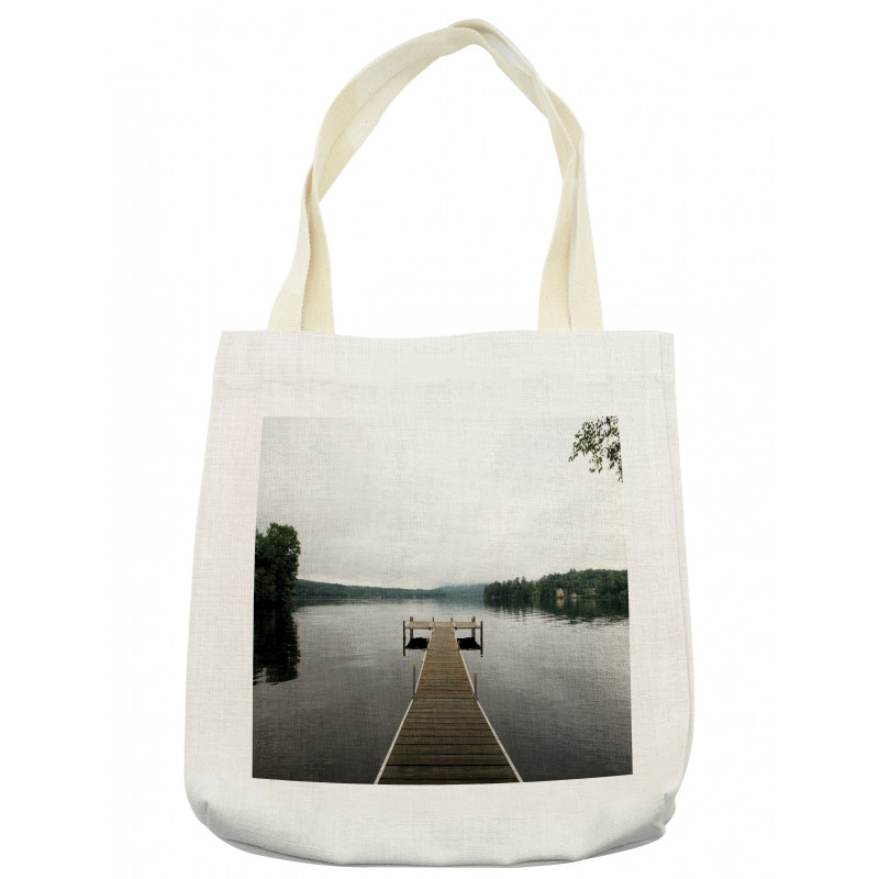 Calm Water Overcast Weather Tote Bag