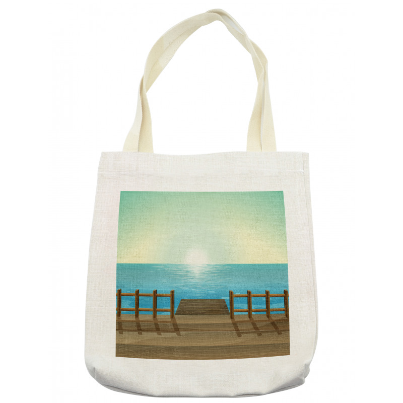 Doodle Landsape Port and Sea Tote Bag