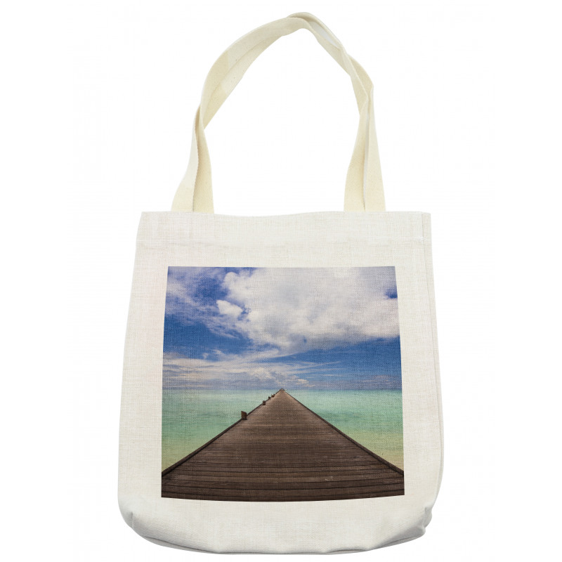 Peaceful View Long Jetty Ocean Tote Bag