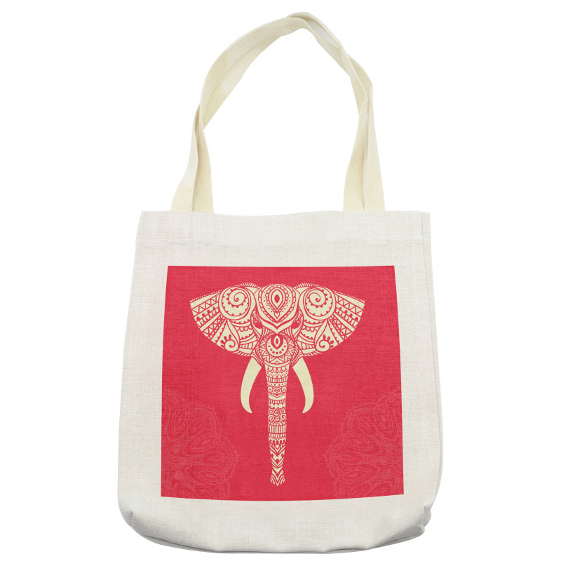 Romantic Wild Elephant Head Tote Bag