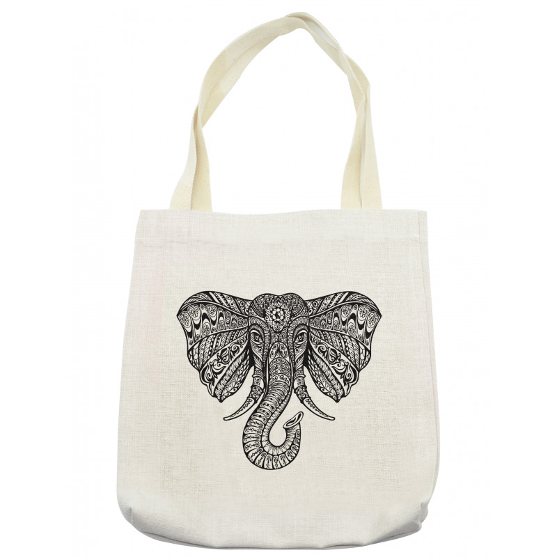 Graceful Elephant Design Tote Bag