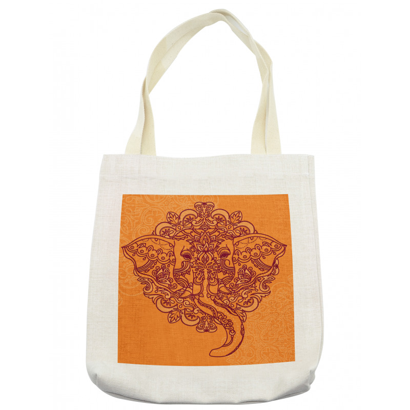 Paisley Ornamental Elephant Tote Bag