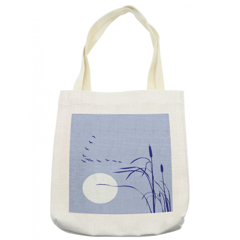 Abstract Team of Geese Moon Tote Bag