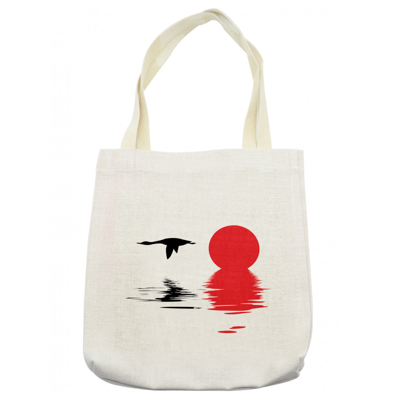 Goose Flying Alone Silhouette Tote Bag