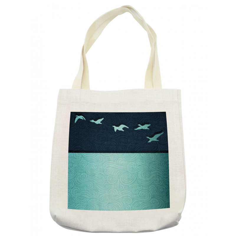 Abstract Birds Curl Ornament Tote Bag