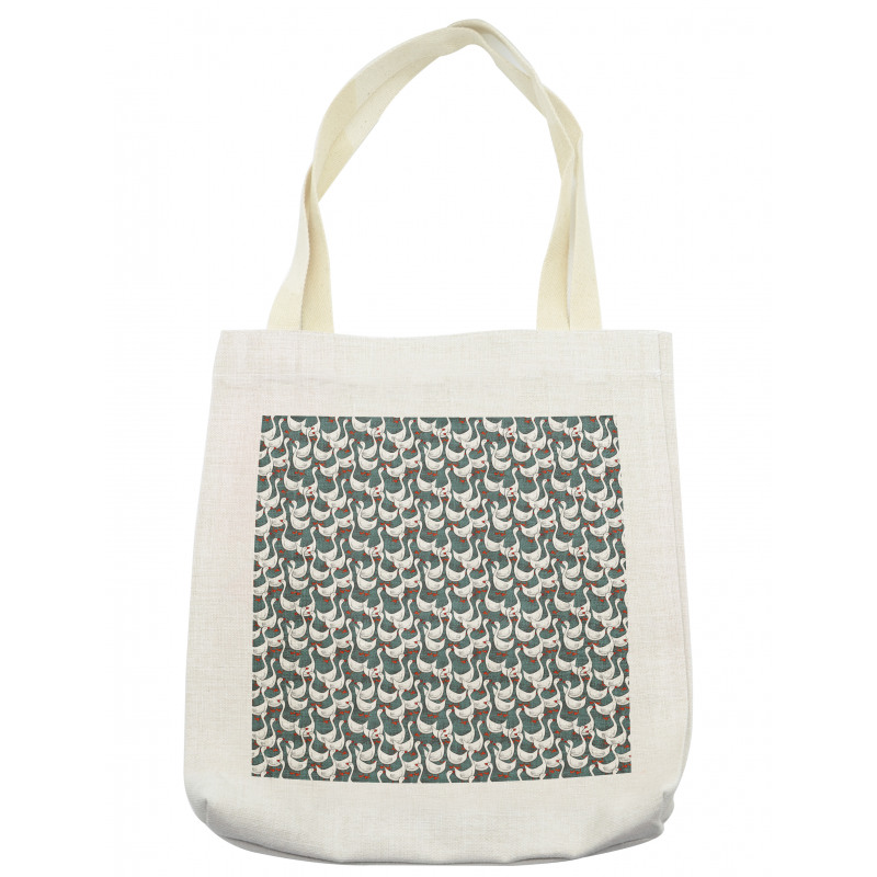 Happy White Birds on Free Tote Bag