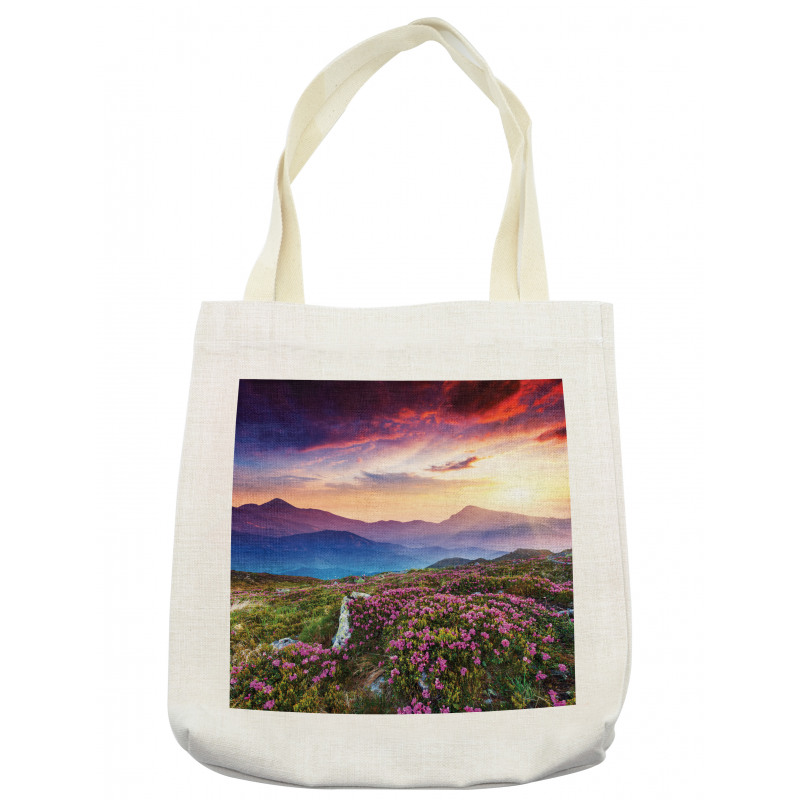 Summer Day Floral Panorama Tote Bag