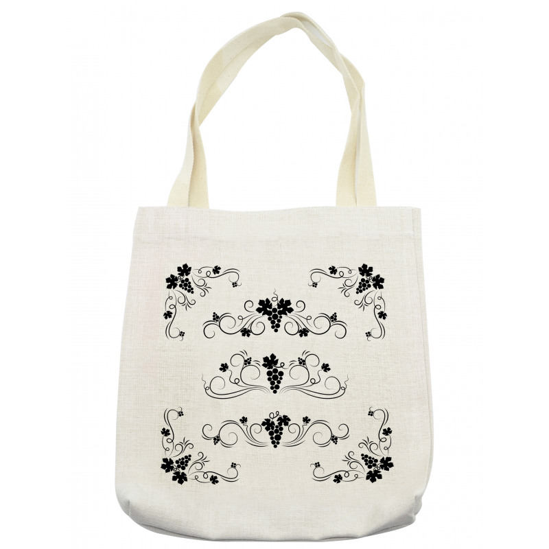 Fruits with Swirl Ornaments Tote Bag