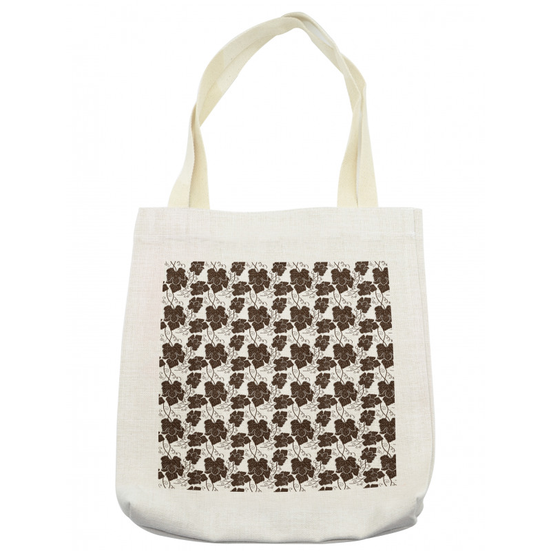 Detailed Leaves Curl Stalk Tote Bag