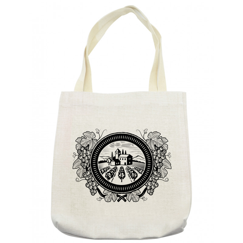 House with Grapeyard in Frame Tote Bag