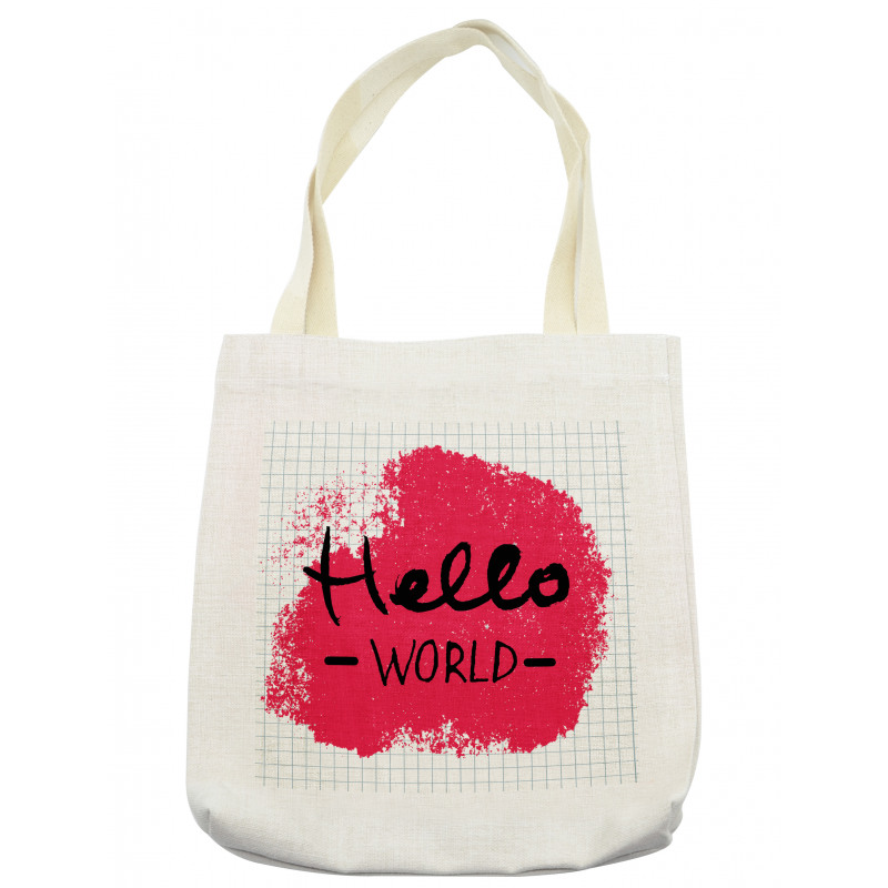 Hello World Calligraphy Art Tote Bag