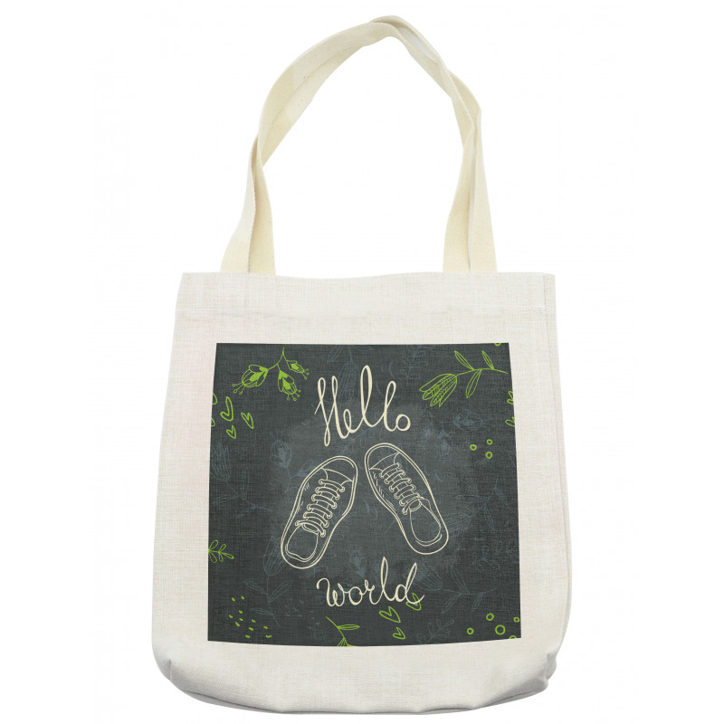 Hello World Sport Shoe Flora Tote Bag