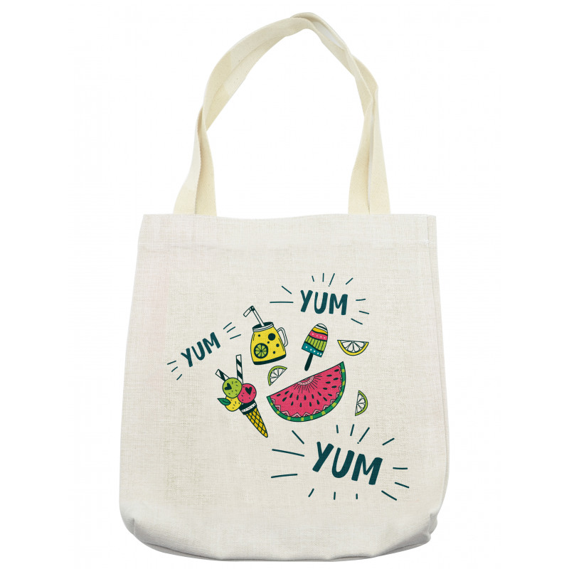 Summer Tastes and Lettering Tote Bag