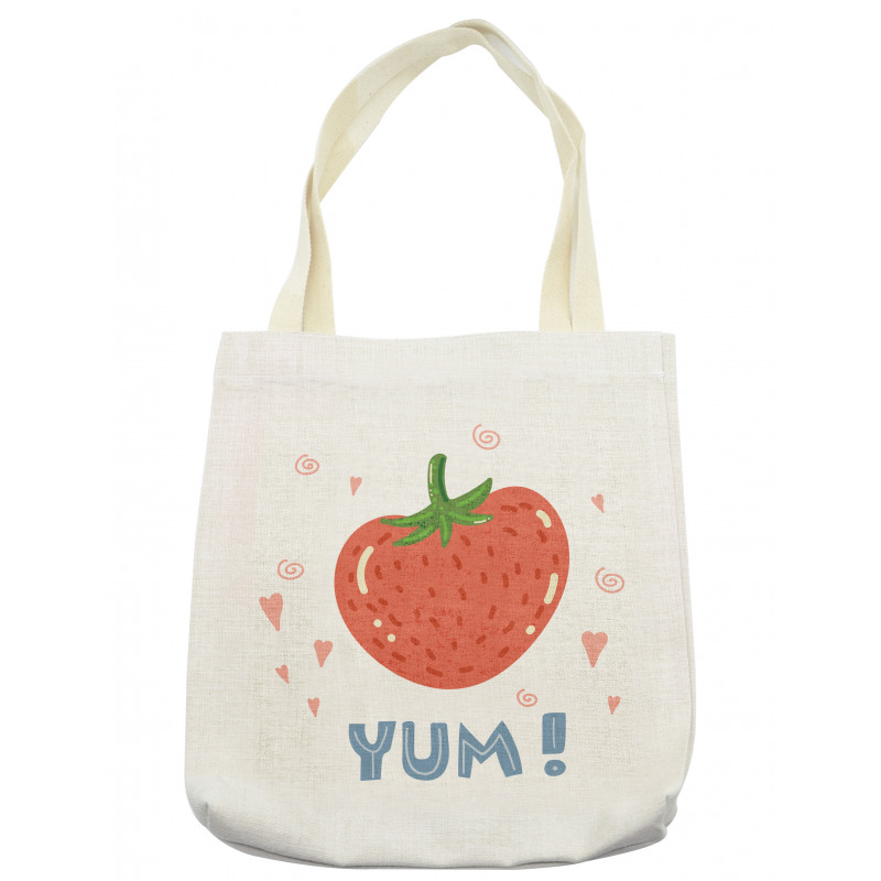 Lettering with a Strawberry Tote Bag