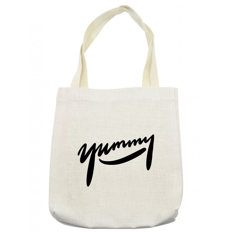 Monochrome Plain Typography Tote Bag