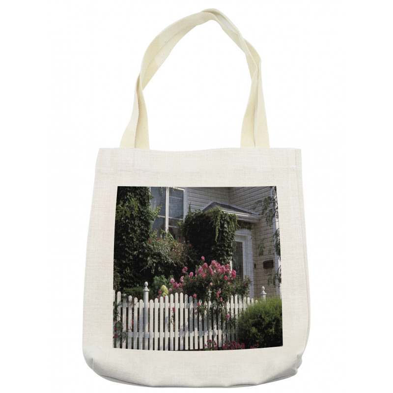 Floral Cozy House Garden Art Tote Bag