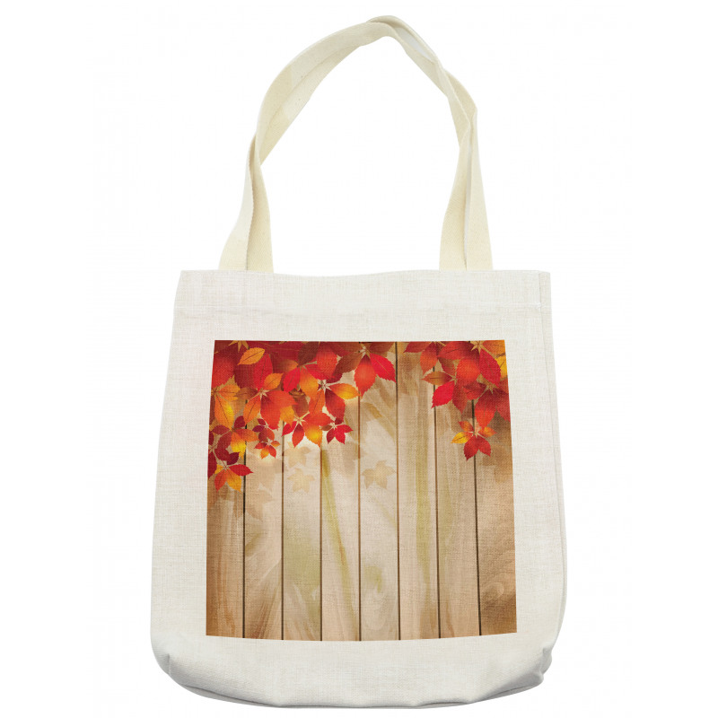 Autumn Orange Tones Leaves Tote Bag