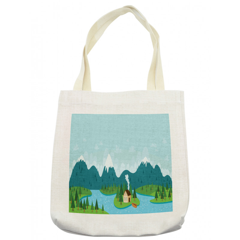 Rural Home Mountains Tote Bag