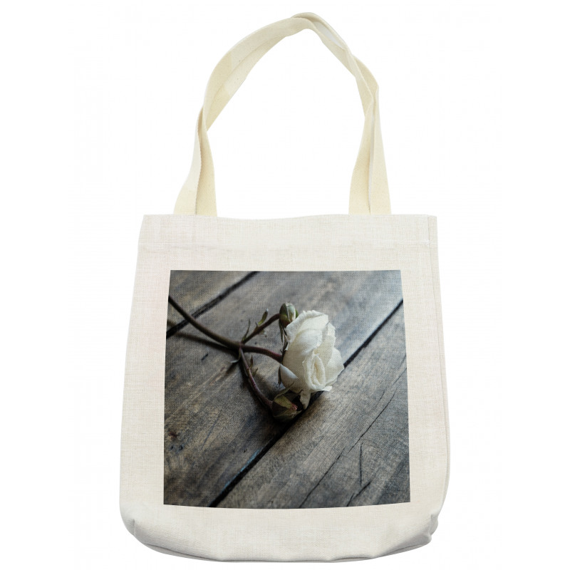 Romantic Flower Rustic Table Tote Bag