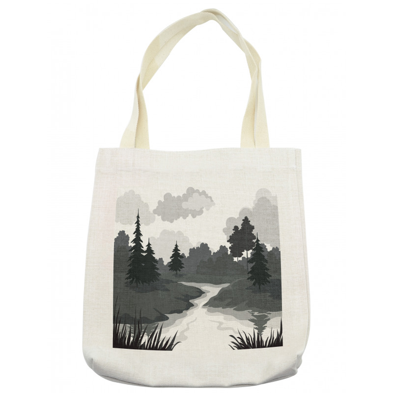 Greyscale Landscape Tote Bag