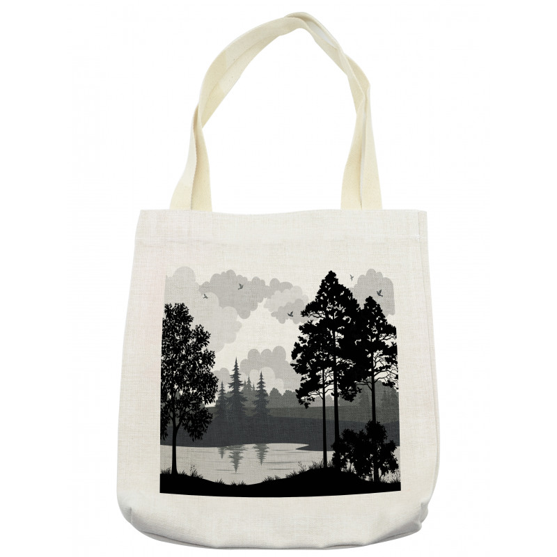 Tree River Flying Bird Tote Bag